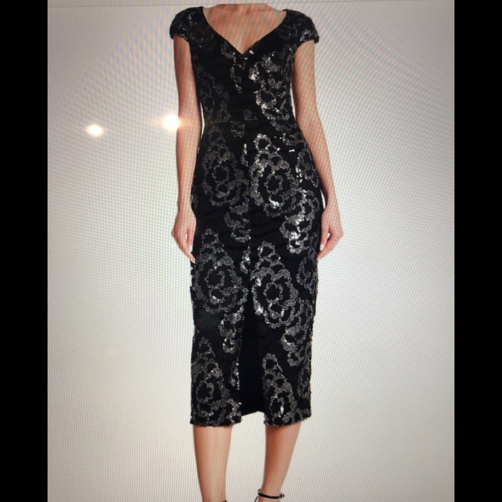 NWT Sequin Beaded Cocktail Sheath Sz 8-10